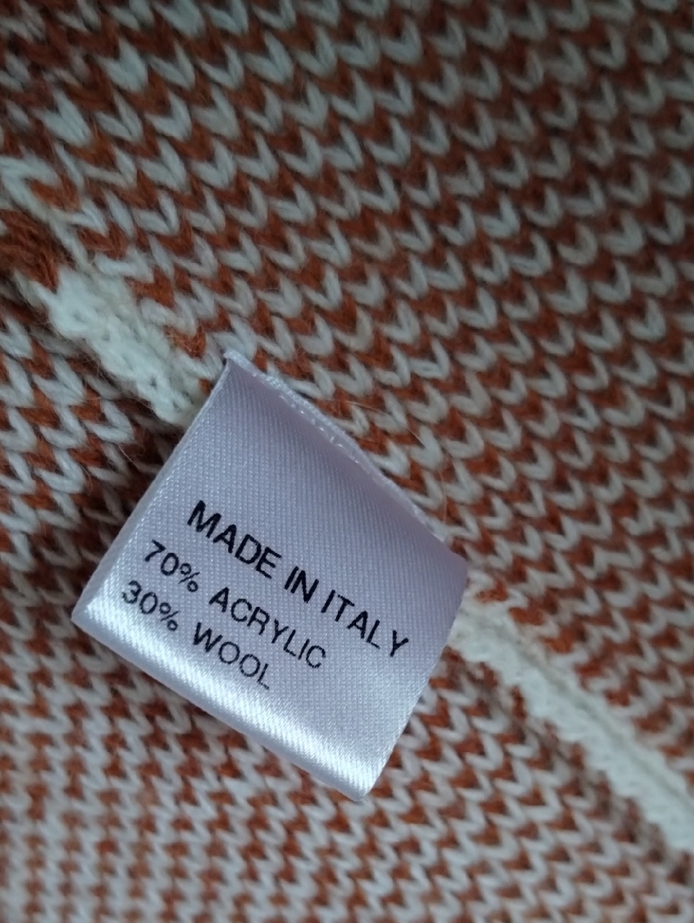 Bartolini Aztec Rust and Ivory Knit Cardigan Medium - Picture 4 of 4